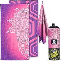 Vista 21 de VENTURE 4TH Toalla de playa de microfibra: secado rápido, compacta, libre de arena, absorbente, a prueba de arena y ligera - Perfecta para Turtle Bay