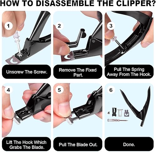 Miniatura 6 de Cortaúñas ajustables de alta calidad con imanes para uñas acrílicas, cortador de uñas de acero inoxidable para puntas falsas artificiales,