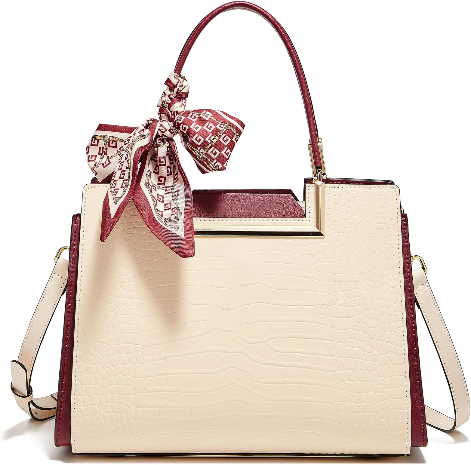 FOXLOVER Medium Tote Bag for Women Designer Vintage Satchel Handbags Top-handle Purses