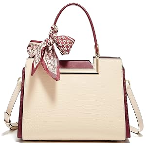 FOXLOVER Medium Tote Bag for Women Designer Vintage Satchel Handbags Top-handle Purses