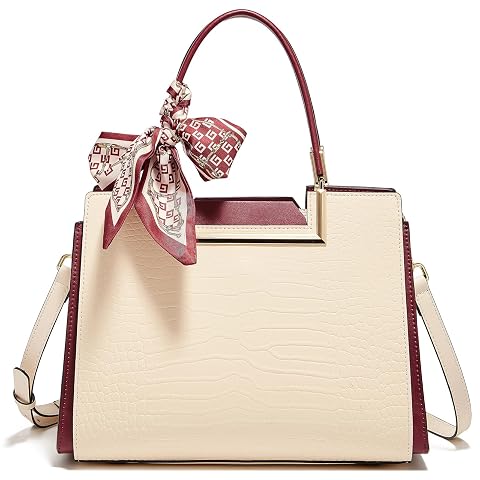 FOXLOVER Medium Tote Bag for Women Designer Vintage Satchel Handbags Top-handle Purses