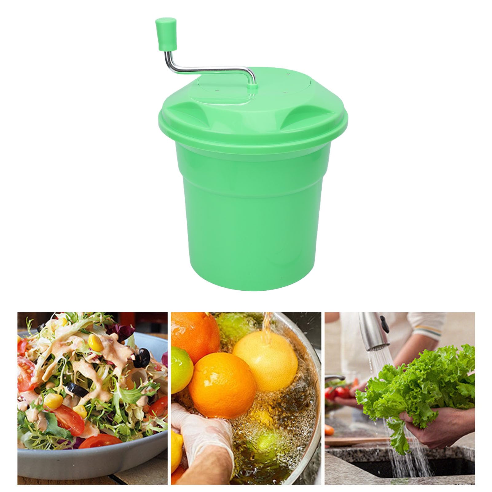 12L Centrifuga per Insalate Manuale per Cuochi Domestici Che Preparano Insalate Fresche Rimuove L'acqua in Eccesso Dalle Verdure Foglia Impedisce L'inzuppamento Prolunga la