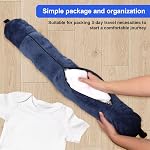 Travel Pillow Stuffable with Clothes, 7.3x31.5in Soft Plush Stuffable Travel Pillow Transformable Neck Pillow for 3-Day Travel Essentials, Only Travel Pillowcase, No Filler (Dark Blue)