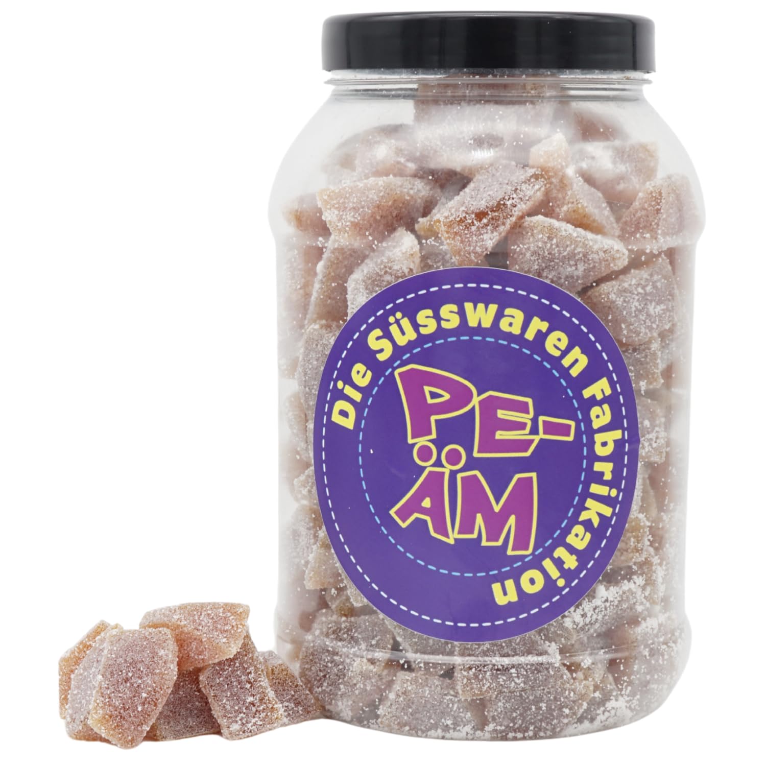 PE-ÄM | Wirklich Saure Zuckerfreie Fruchtgummi Cola M'Ecks | 2kg Big Pot | XXL Pack für Party, Candybar & Geschenk | Saftig | Premiumfruchtgummi