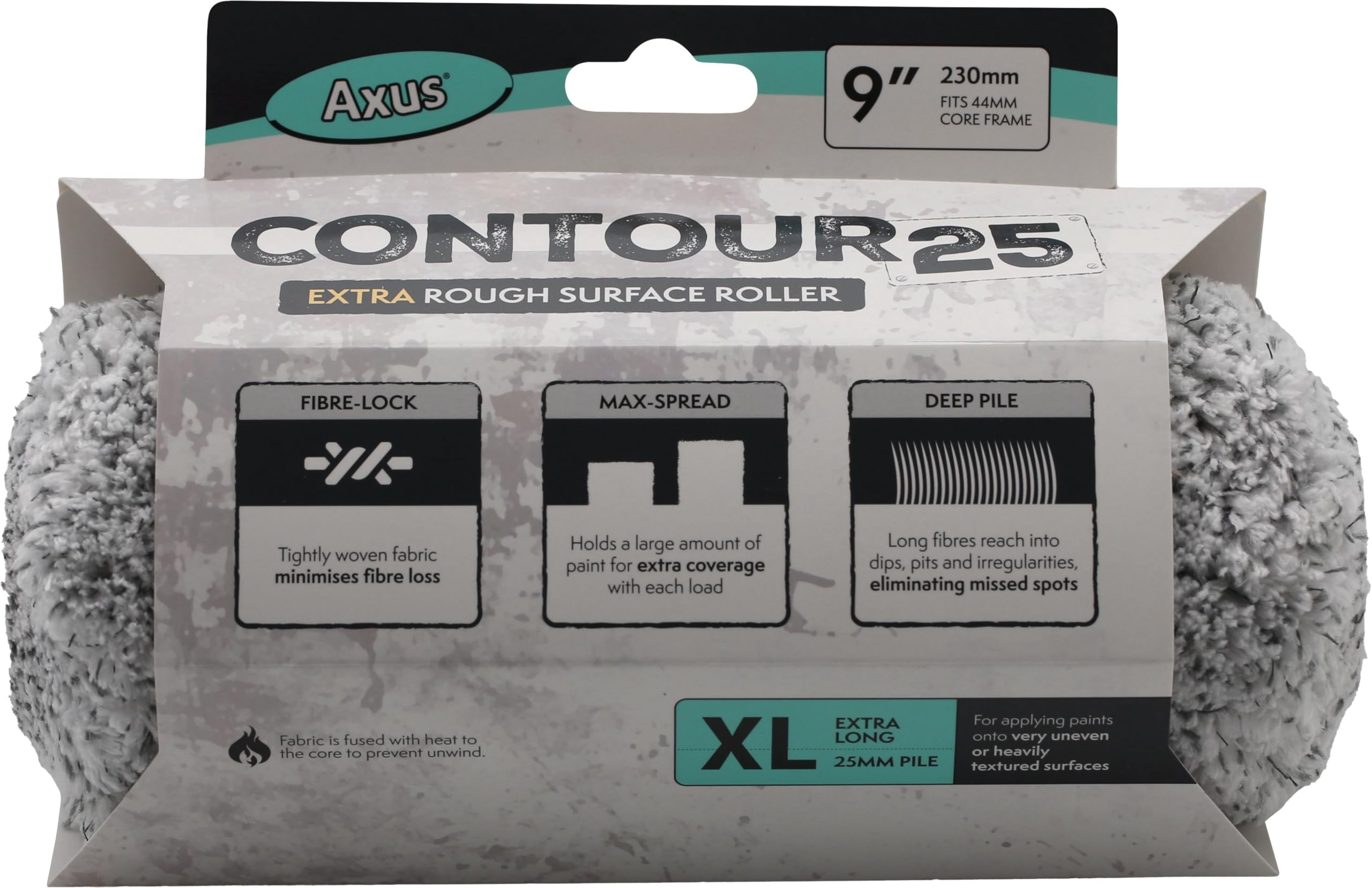 AXUS - 9" Contour 25 Extra Rough Surface Roller Sleeve - AXU/RO9XL