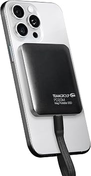 TEAMGROUP PD20M 1TB Magnetic External SSD Read up to 2000MB/s USB 3.2 Gen 2x2 Type-C 4K ProRes HDR Record iPhone 15 16 17 Pro Max,Tablet TPSEG2001T0C108