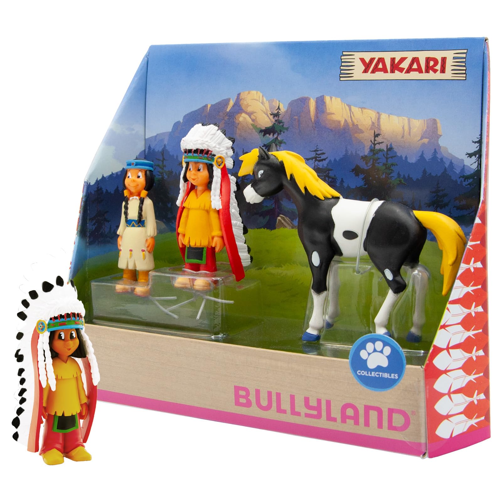 Bully Country 43309  Yakari Figurine in Gift Box Set, 3 Pieces