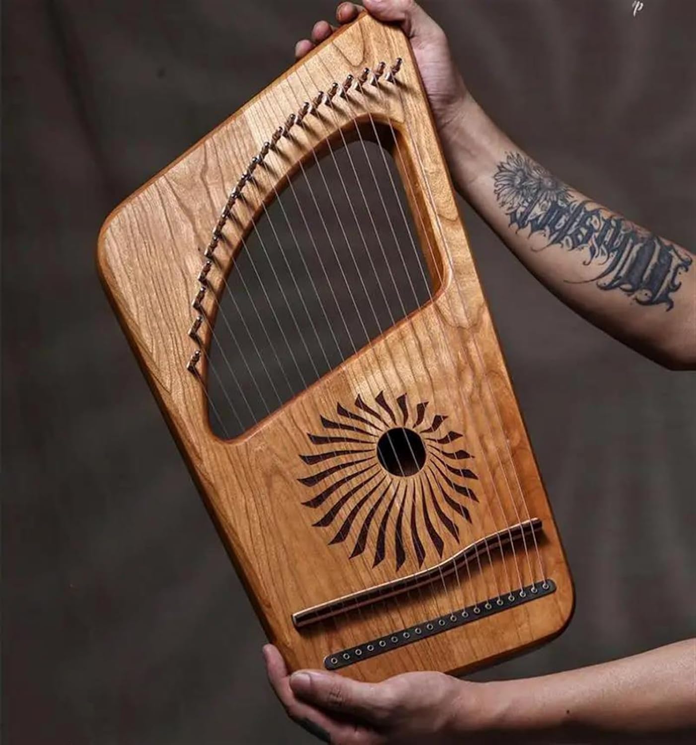 19 Tones Lyre Beginner Adult Practice Portable Wooden Harp String Musical Instrument 5 71RoZ22KuNL. AC SL1500