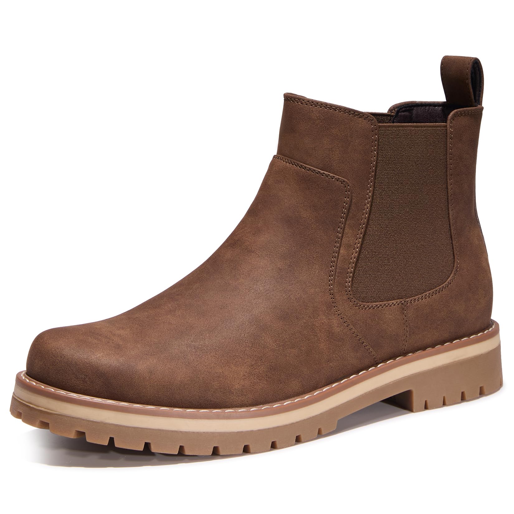 Men's Chelsea Boots Matte Slip On Business Ankle Dress Shoes