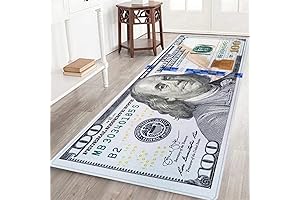 100 Dollar Bill Rug: Luxurious Hallway Decor for Financial Flair