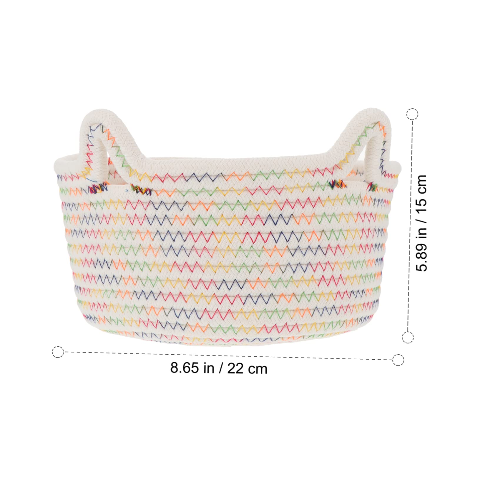 STOBAZA 2pezzi Cesto Organizzatore Cotone Intrecciato Con Orecchie Di Gatto Cesto Portaoggetti Per Giochi Accessori e Piccoli Oggetti Comodo e Salvaspazio Per Scrivania e Casa