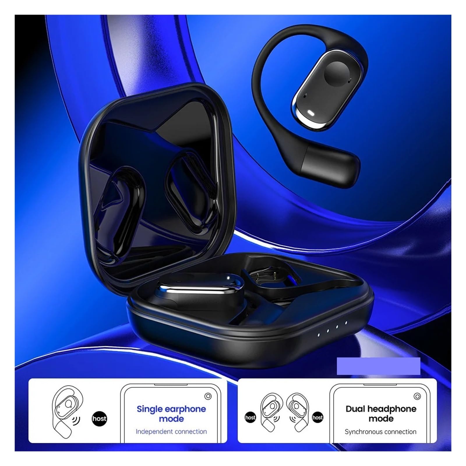 Cuffie con comfort stabile e suono ad alta risoluzione Bassi puri Boost Auricolari Bluetooth 5.3 Cuffie for lo sport(Ivory)