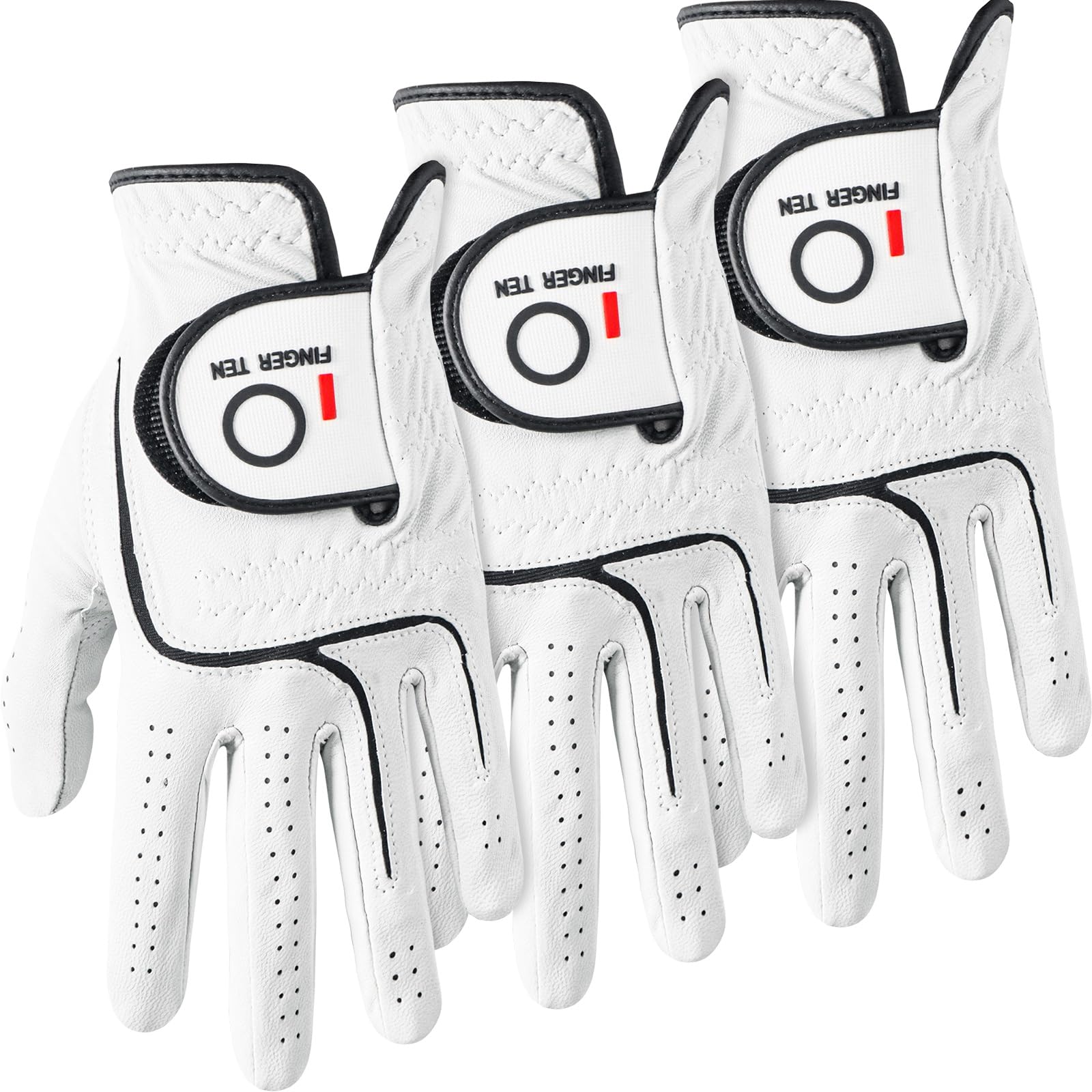 Mens All Premium Soft Cabretta Leather Tour Fit Grip Left Hand Lh Right Hand Rh with Cadet Size Golf Gloves Value 3 Pack Size from Small to XXL