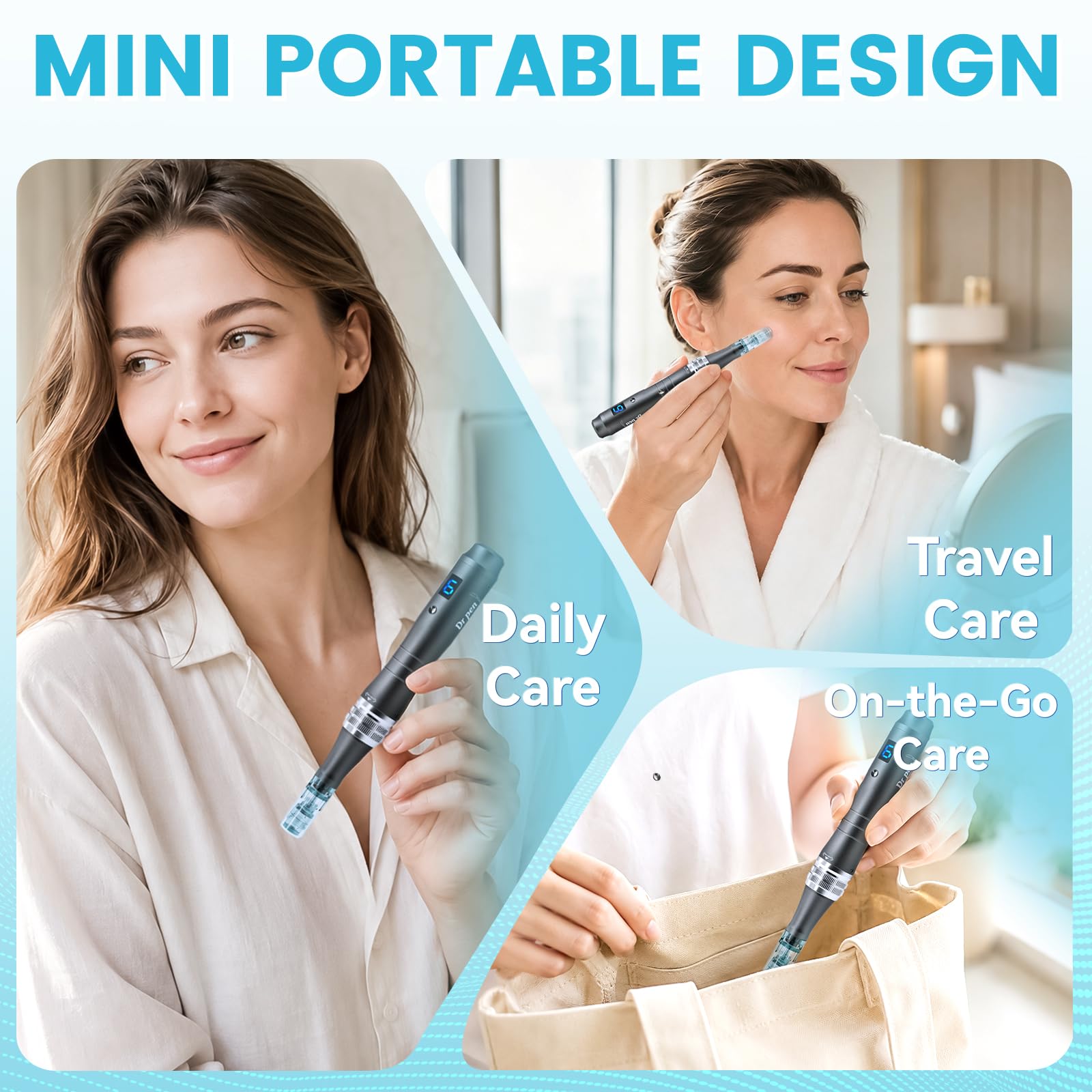 Dr. Pen Microneedle Roller Pen for Home Use - Microneeding Roller Pen for Women Men - Micro Needle Roller Pen for Skin Tools