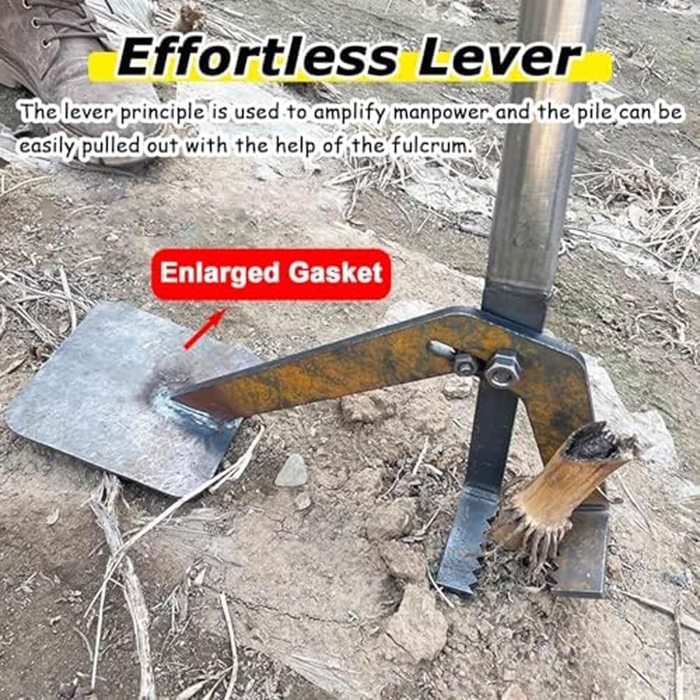 Heavy Duty Small Tree Root Puller,Leverage Stump Remover Equipment,Load-Bearing Fence Post Puller,Small Tree Root Extraction Tool,Leverage Sapling Puller Tool,for Tree Root