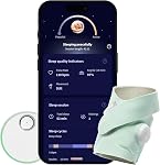 Chaussette Owlet Dream - Moniteur pour bébé intelligent - Suit l'oxygène moyen O2, le rythme cardiaque, les tendances de qualité en temps réel et les recommandations de routine de sommeil via l'application | Menthe
