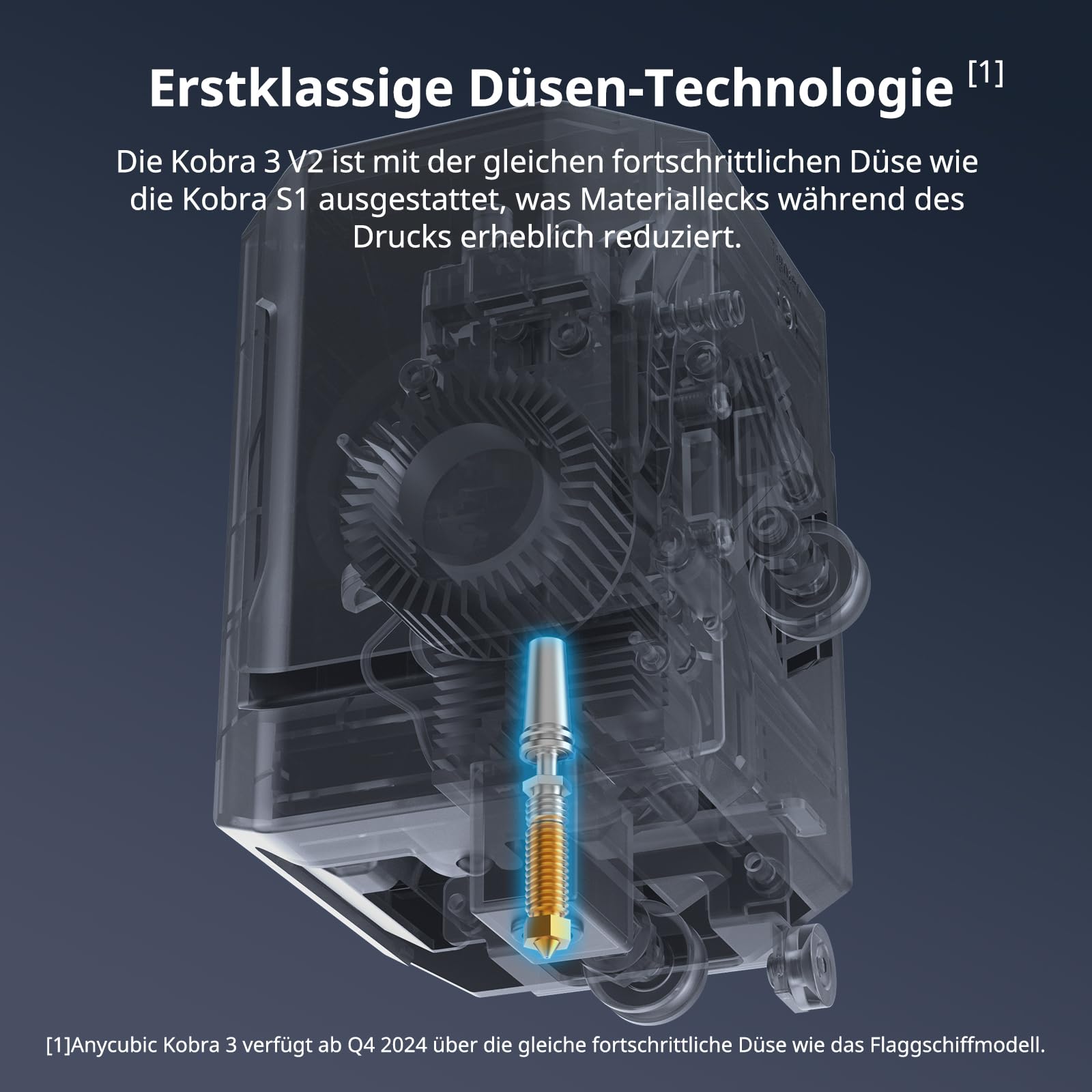 Anycubic Kobra 3 V2 3D Drucker, Verbesserte Düsentechnologie und Auto-Leveling, Mehrfarbendruck über ACE Pro, Druckgröße 255 x 255 x 260 mm