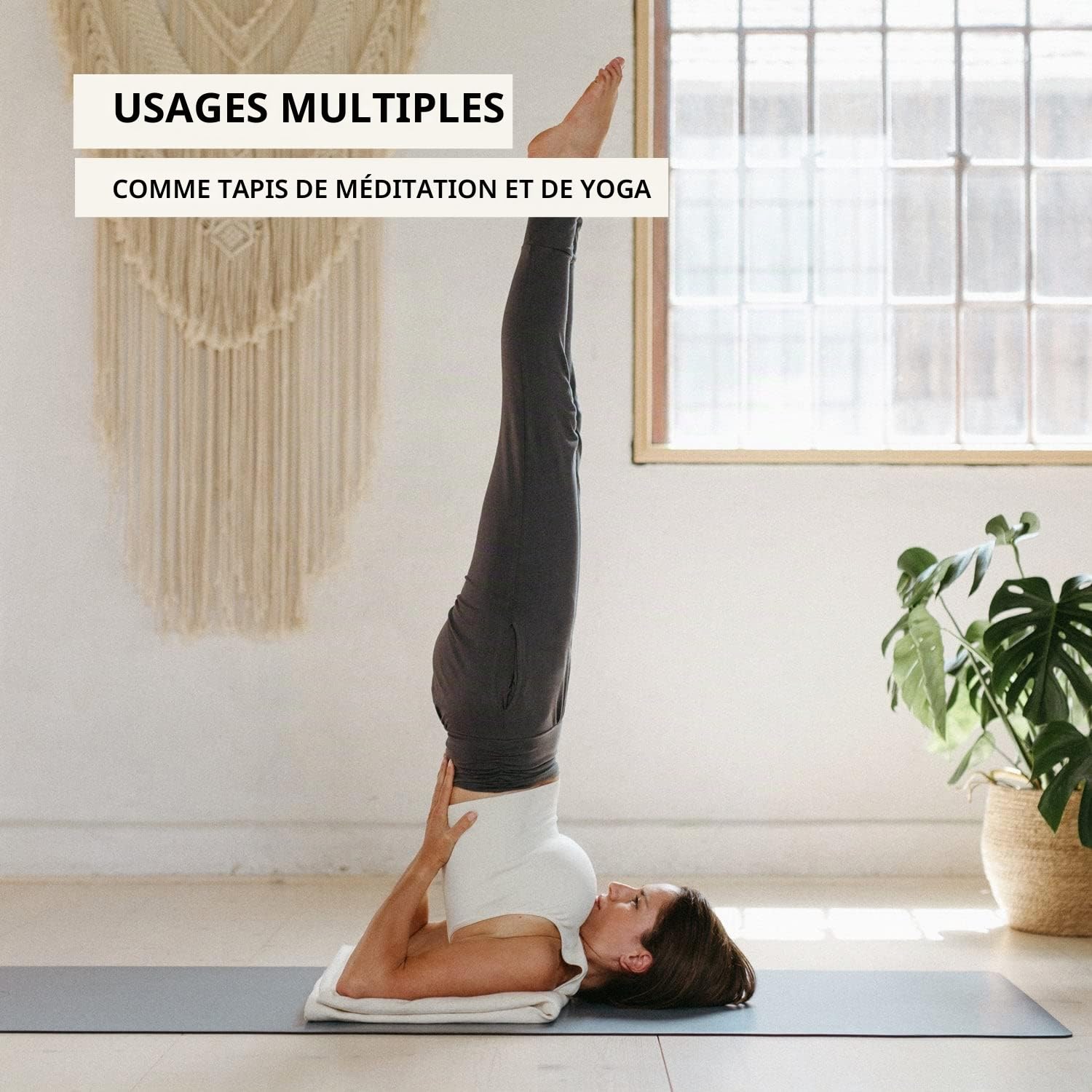 Lotuscrafts Couverture de Yoga en Coton Bio, résistance & Durable, Couverture de médiation, Yoga Blanket, 200 x 150 cm