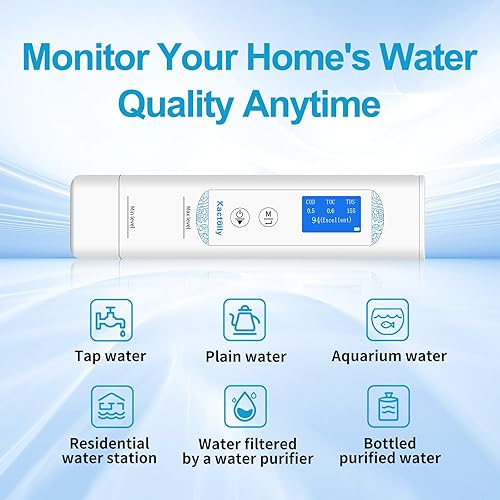 Vista 4 de Medidor digital de agua 6 en 1 para agua potable, grado de laboratorio TOC/COD/EC/UV275/TEMP/TDS Medidor digital de agua y solución de calibración