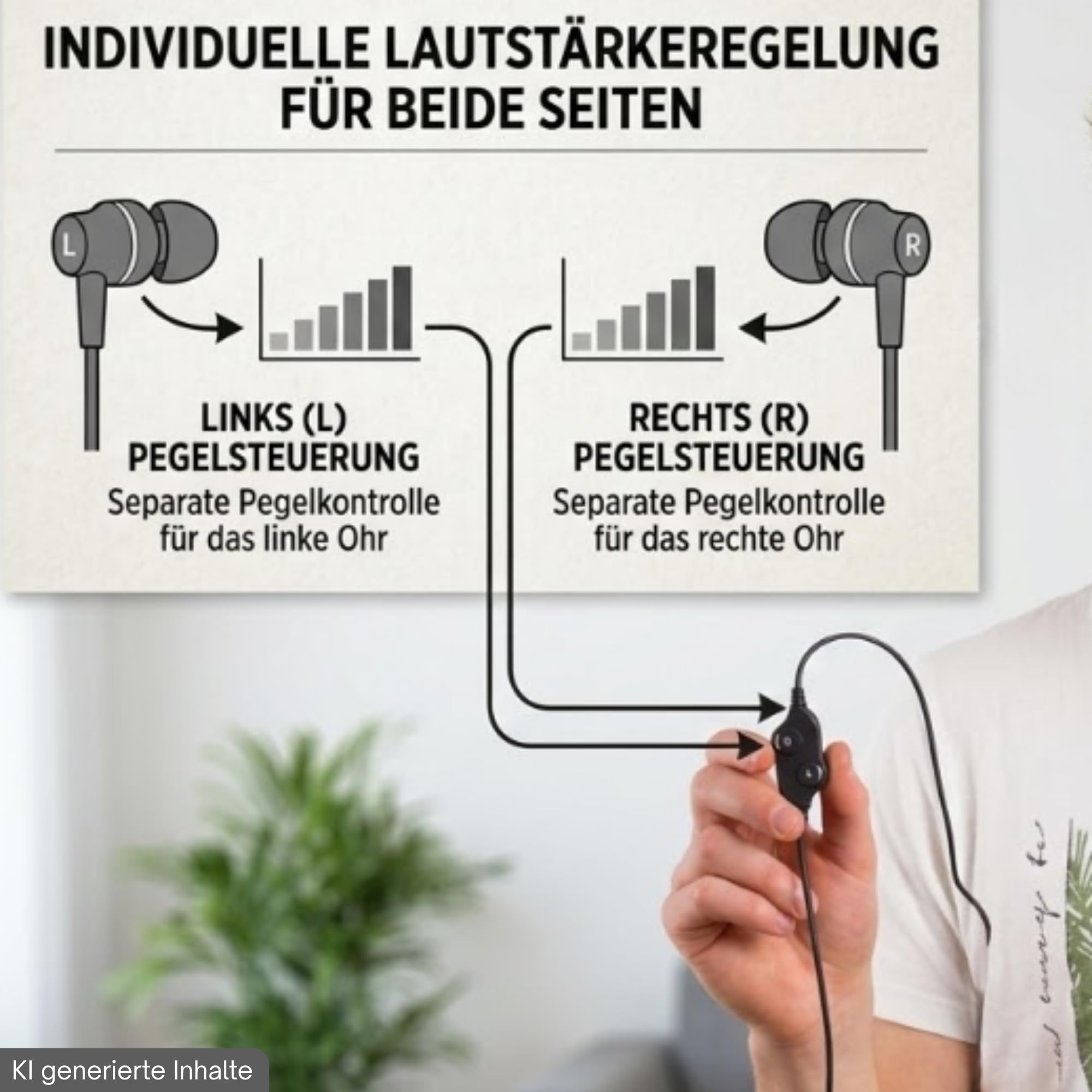 TronicXL Kinnbügel Kopfhörer für TV PC & HiFi Senioren 117dB laut Fernsehkopfhörer mit Kabel 3m lang 3,5mm Klinkenstecker