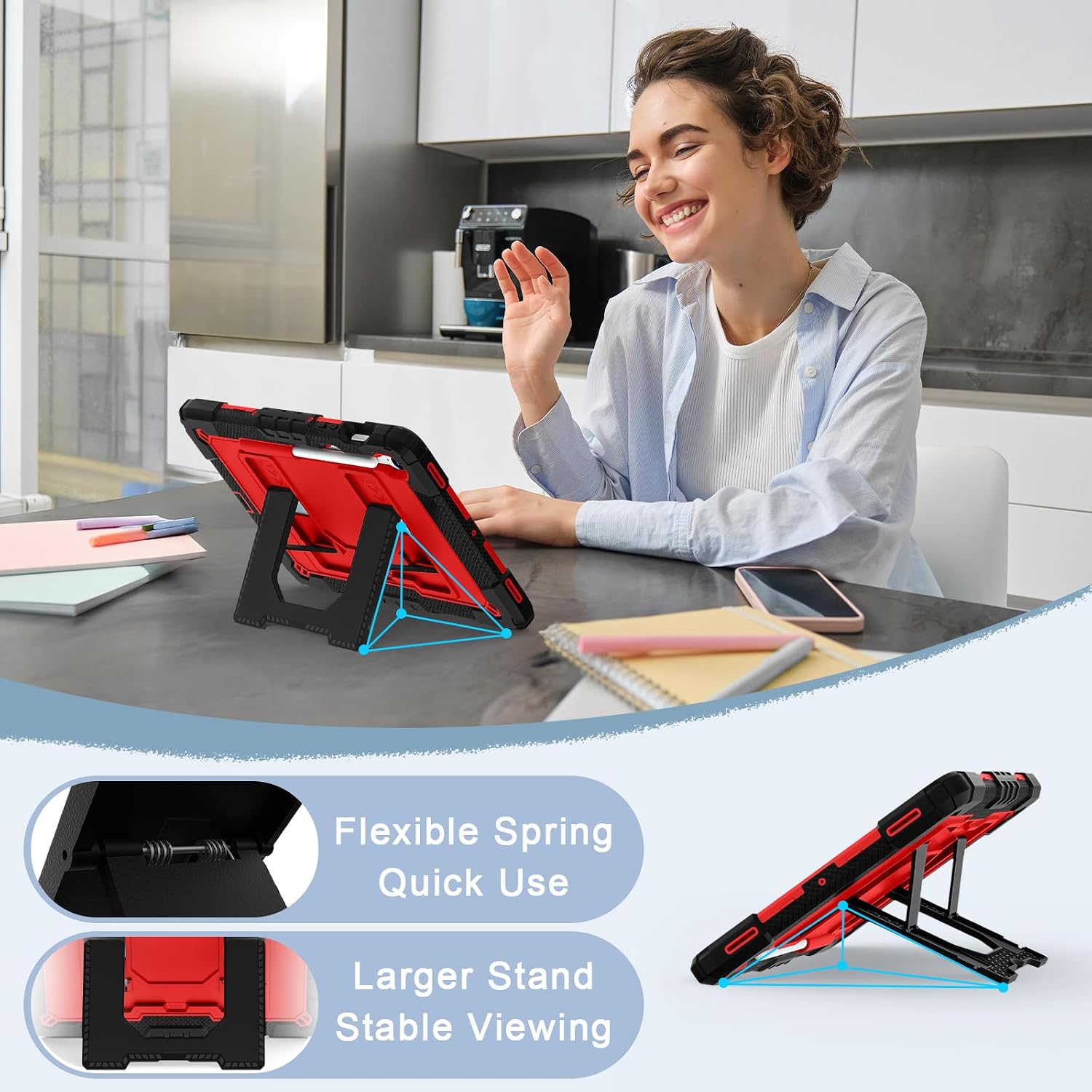 Scnioy Case for Samsung Galaxy Tab S10 Lite/S10 FE/S9 FE/S9, 10.9/11 Inch image 3