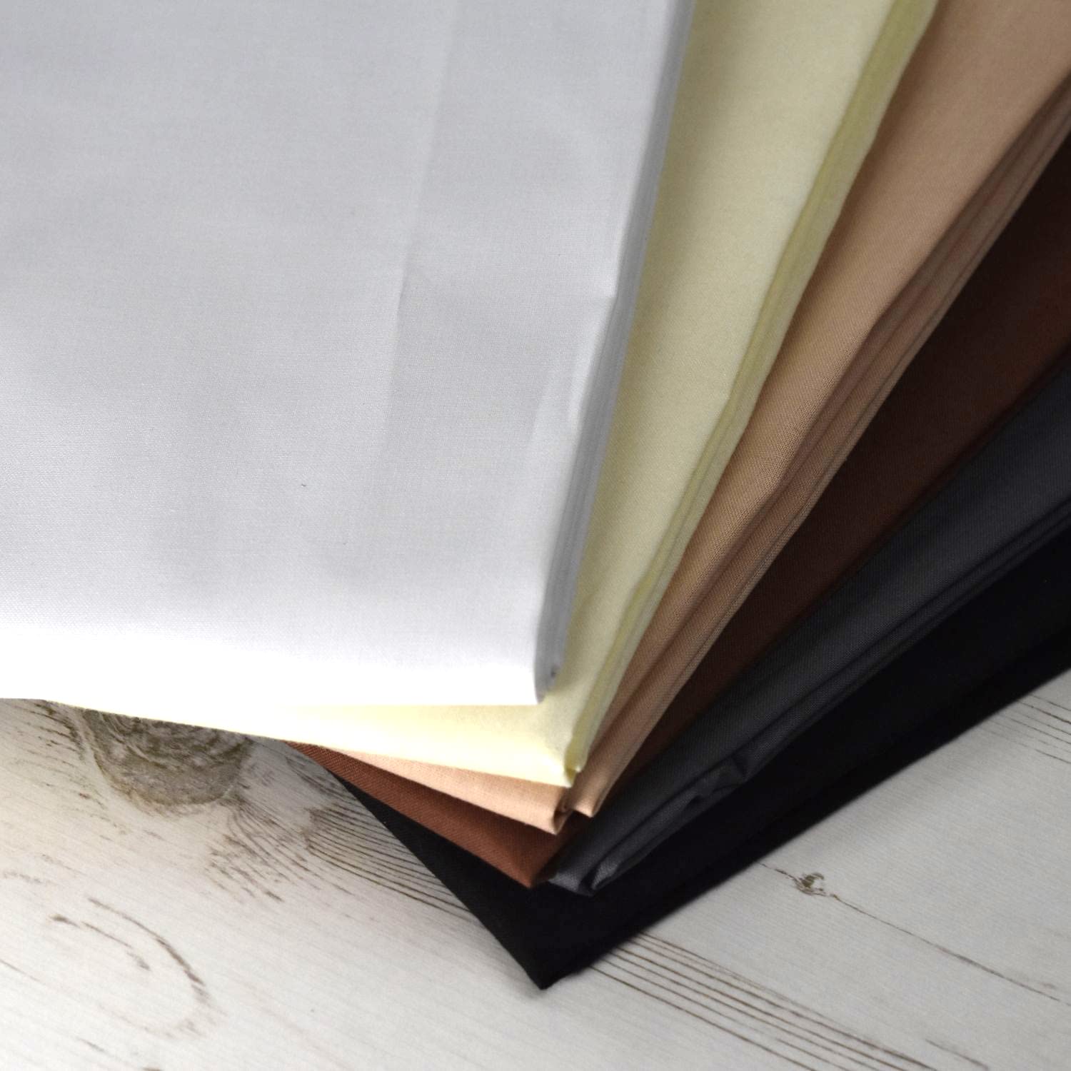Plain Extra Wide 100% Cotton Solid Colour Craft Sheeting Craft Quilting Lining Draping Bunting Woven Dress Fabric Material | 60" – 150 cm Wide (per Metre, Natural) — image 1