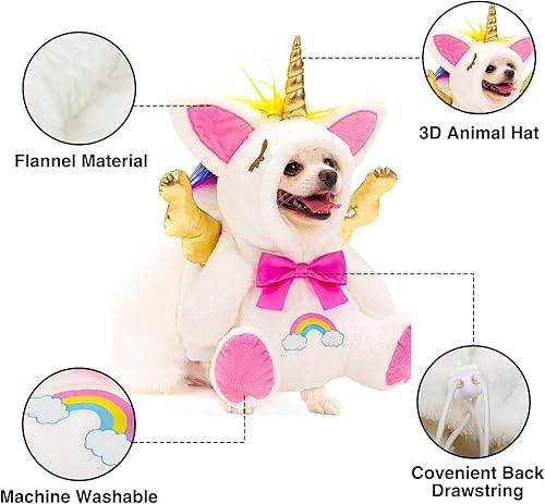 Miniatura 2 de Disfraz de perro para mascotas, divertido disfraz de arco iris para perro, Halloween, Navidad, lindo disfraz de fiesta de cosplay para perros