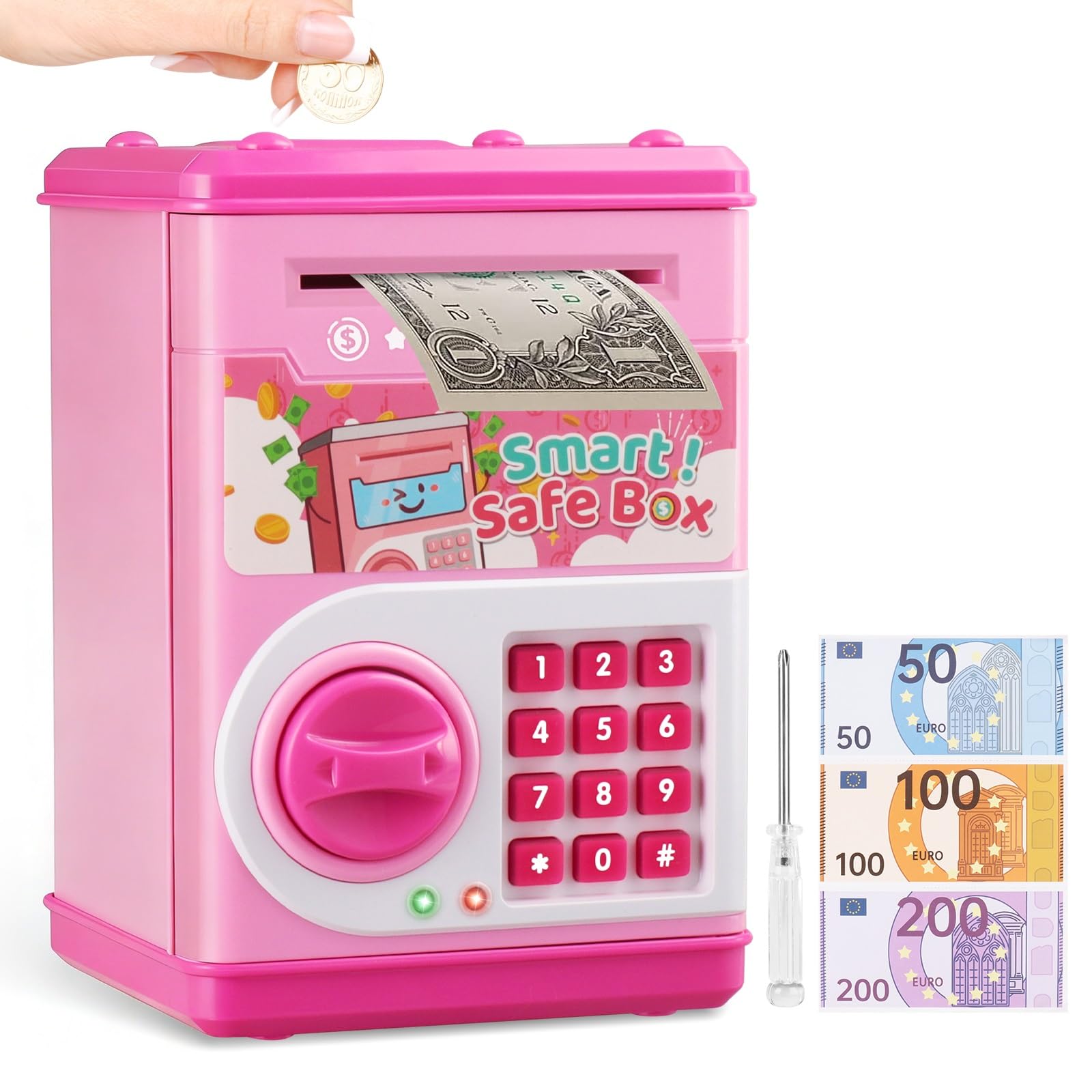 Amazon.com: Piggy Bank for Kids, Electronic Mini ATM Bank with
