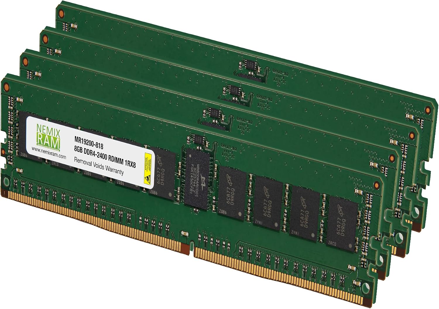 Ddr4 Rdimm Memory 32GB (4x8GB) DDR4-2400MHz PC4-19200 ECC RDIMM 1Rx8 1.2V Registered ...