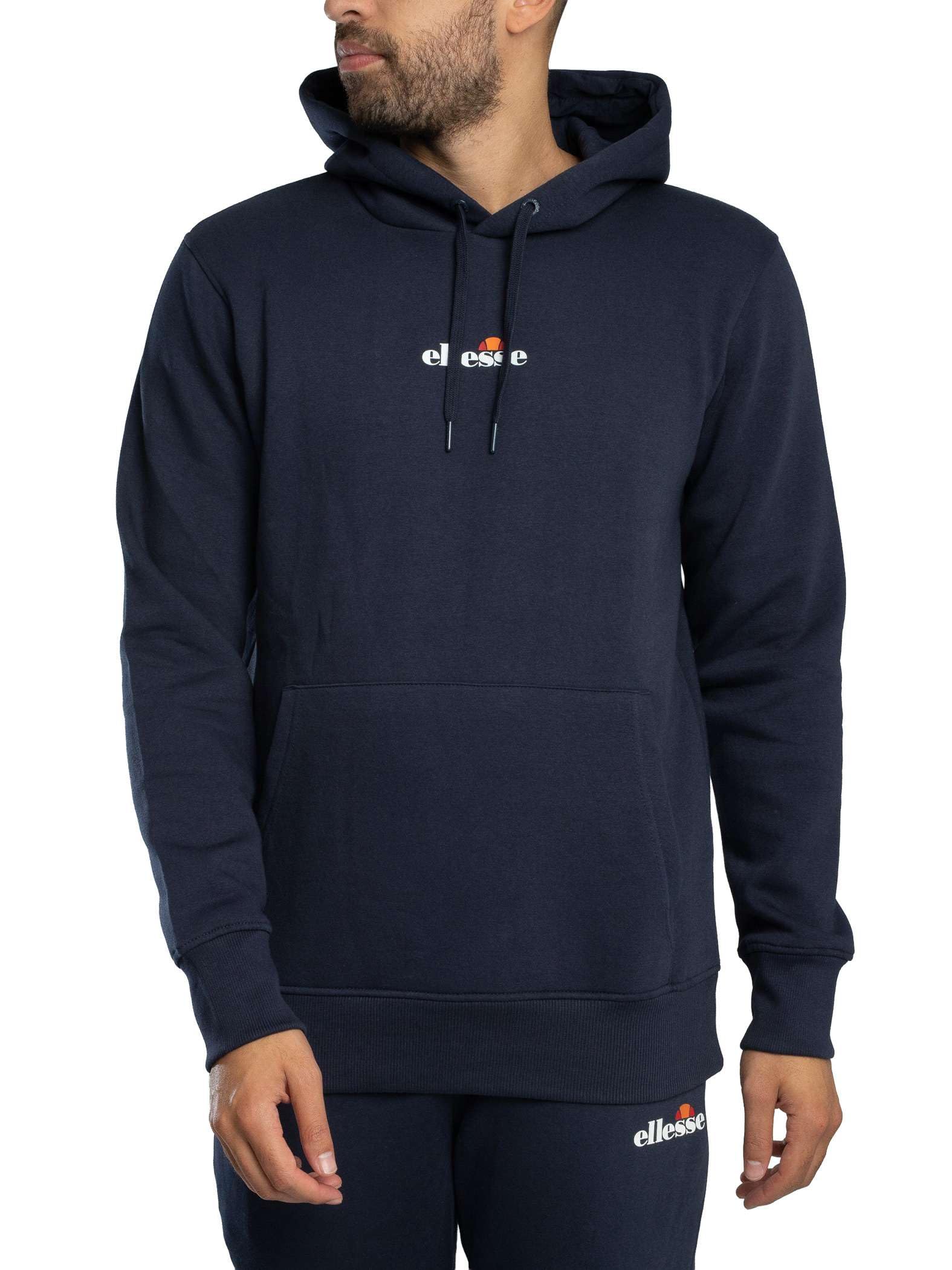 Ellesse Mens Pershuta Pull Over Hoodie Navy L