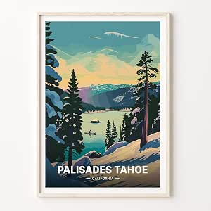 Poster Lake Tahoe Ski - Affiche Neuve Sous Emballage - Marque MPD Group - Décoration Montagne