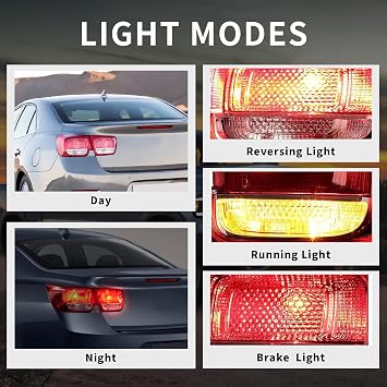 KARPAL Halogen Inner Tail Lamp Assembly Backup Light Left Driver Side GM2802104 Compatible with 2013-2015 Chevrolet Malibu 2016 Malibu Limited (2013-2015 Malibu (Left))