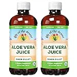 Lily Of The Desert Organic Aloe Vera Juice 2-Pack - Inner Fillet, Natural Gut & Digestive Support, Stomach Relief, 32 Fl Oz Ea