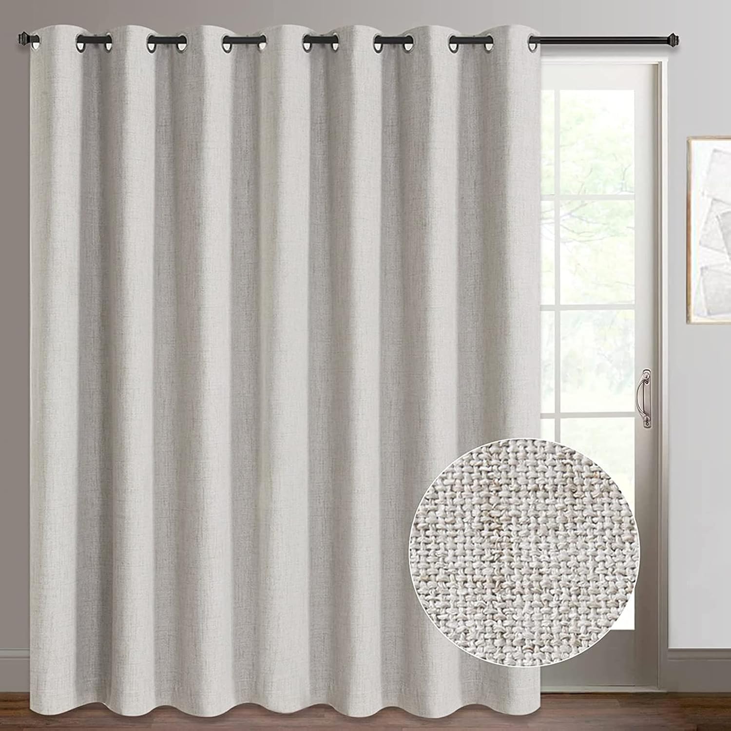 Rose Home Fashion Sliding Glass Door Curtain, Primitive