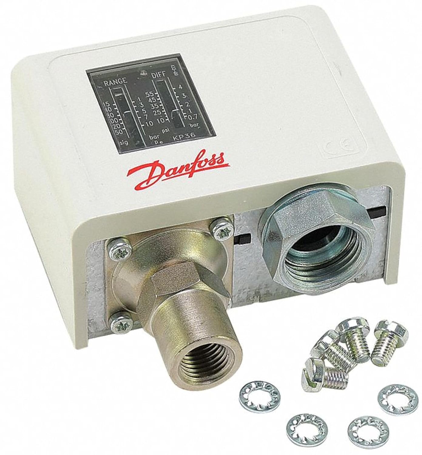 DANFOSS 060-214491 Operating Fluid: AIR Gas Liquid STEAM, Port Size: G1/4, Pressure Switch