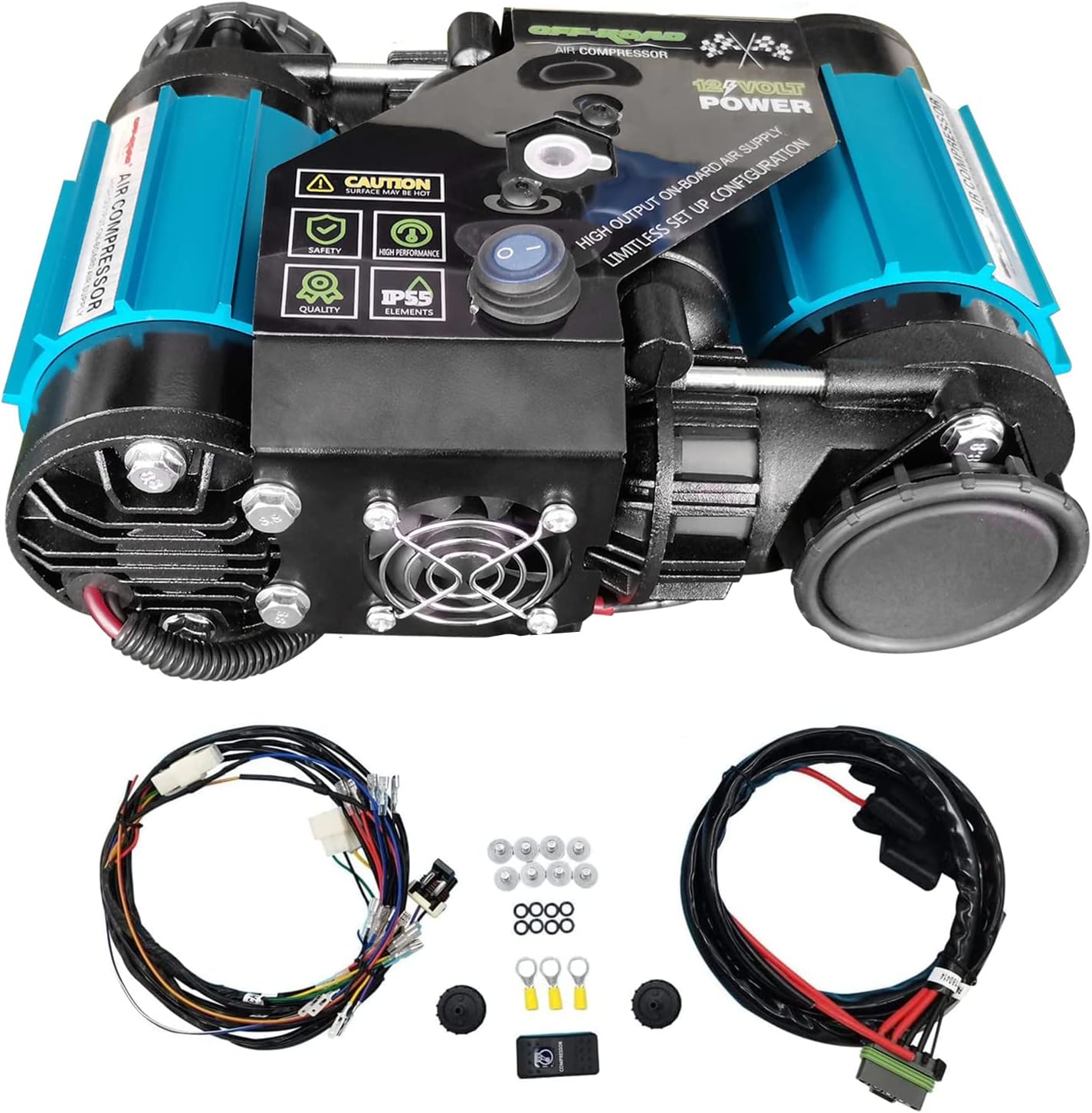 CKMTA12 Air Compressor On-Board 12V High Output Universal Double Motor