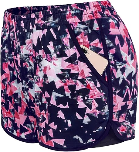 Blevonh Pantalones cortos de yoga 2 en 1 para correr y entrenar con bolsillos S-XXXL