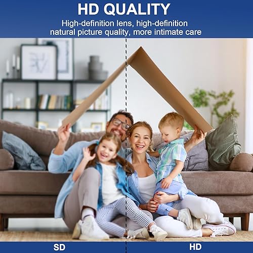 Miniatura 2 de senri Paquete de 3 mini cámaras de seguridad, 1080P HD WiFi, cámara para interiores y exteriores, para bebémascotaniñera, cámara IP visión remota