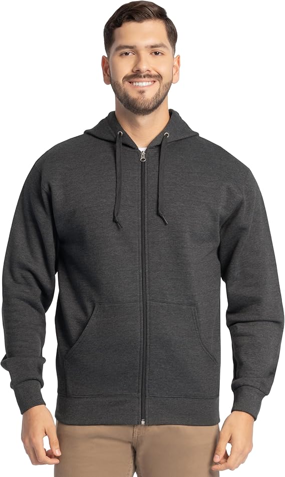 Fruit Of The Loom Eversoft Fleece Full Zip Hoodie Sweatshirt