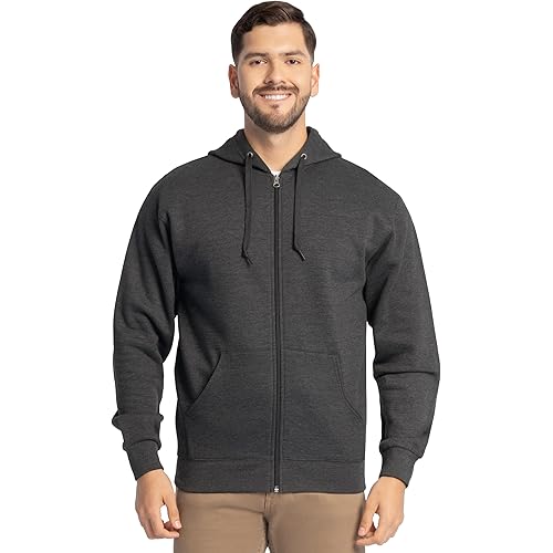 Fruit of the Loom Eversoft Fleece Full Zip Hoodie Sweatshirt