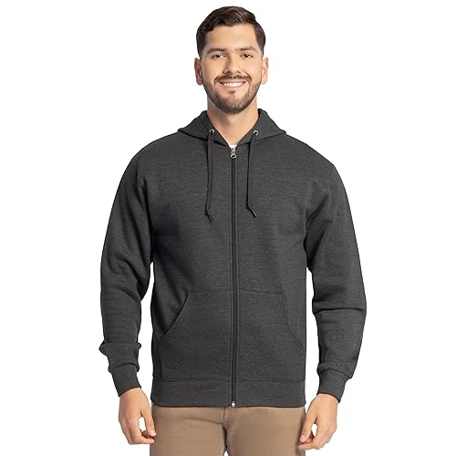 Fruit of the Loom Eversoft Fleece Full Zip Hoodie Sweatshirt