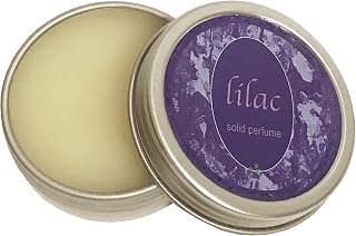 All Natural Solid Perfume True to Life Lilac Flower Scent In Full Bloom (1/4 oz Tin Jar (Easy Slide In Top))