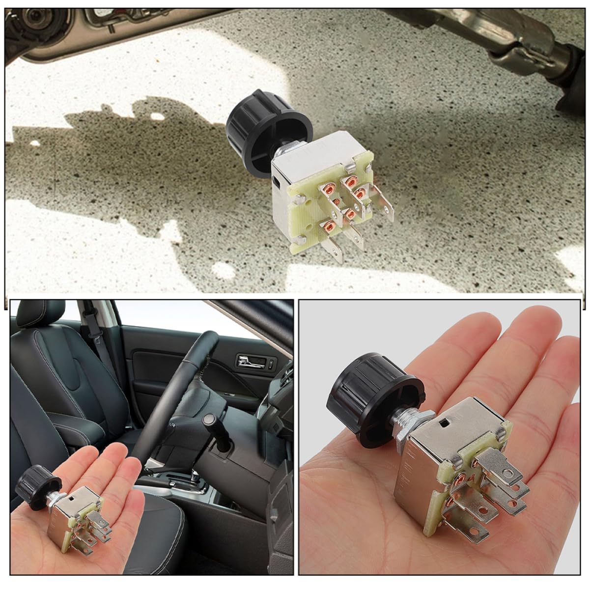 ABOOFAN 2Pcs Air Conditioning Blower Switch with Speeds for Car Vehicles Durable Metal Rotary Control Switch for Efficient Cooling and Easy Installation