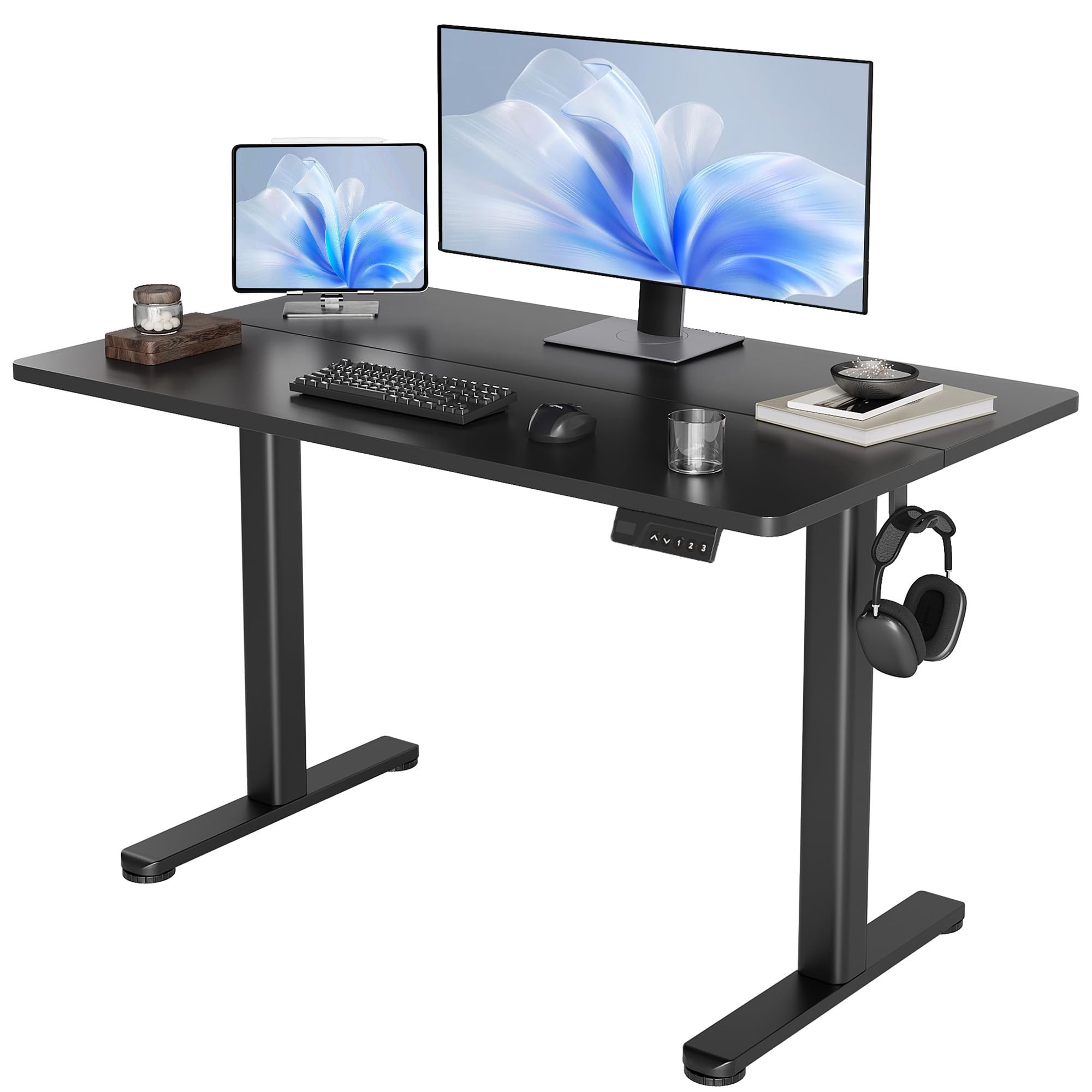 電動昇降デスク 1200x600 山善（YAMAZEN） 電動 昇降デスク 幅140 奥行 