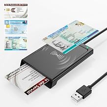 USB Reader CIE 3.0 Identity Card Electronic and Italian Health Card, Smart Card Reader Digital Signature NFC Reader Smart Contact and Contactless Reader CIE/CRS/CNS for PC Windows 10 11 Linux