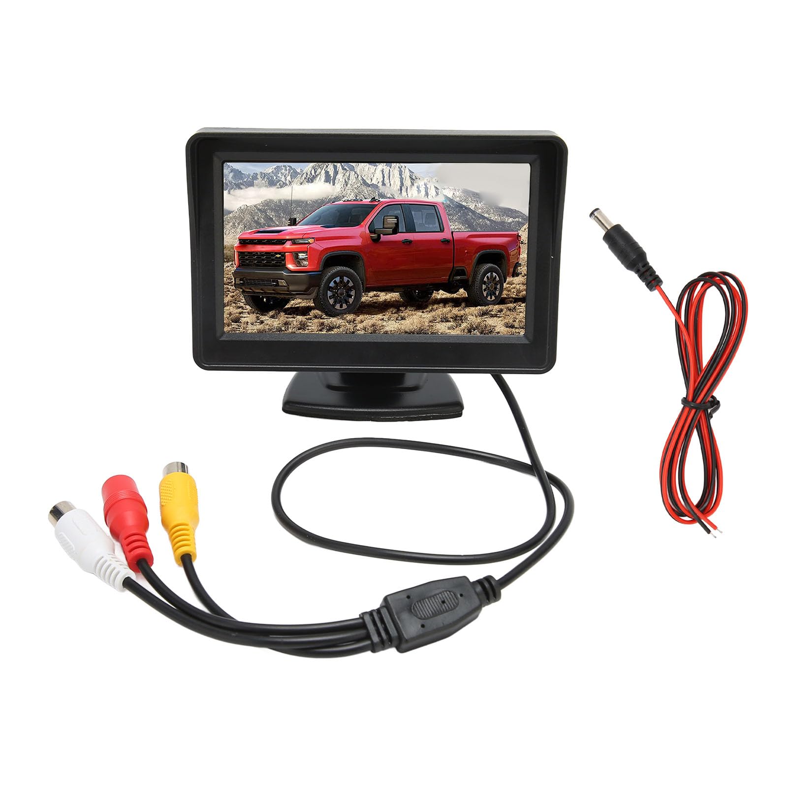 Écran de Recul LCD 4.3 Pouces pour Voiture Camion Camping Car Minivan Affichage de Vue Arrière Rotatif 180 Degrés avec Entrées Vidéo Doubles et Chip Intelligent