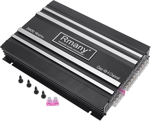 Car 12V 4 Channel Car Amplifier Stereo Audio 2800W Compatible | 4 Channel Car Amplifier Black 1 Pcs