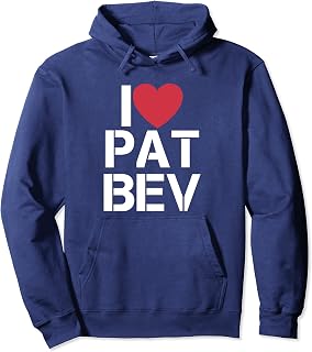 I Love Pat Bev - I heart Pat Pev Pullover Hoodie