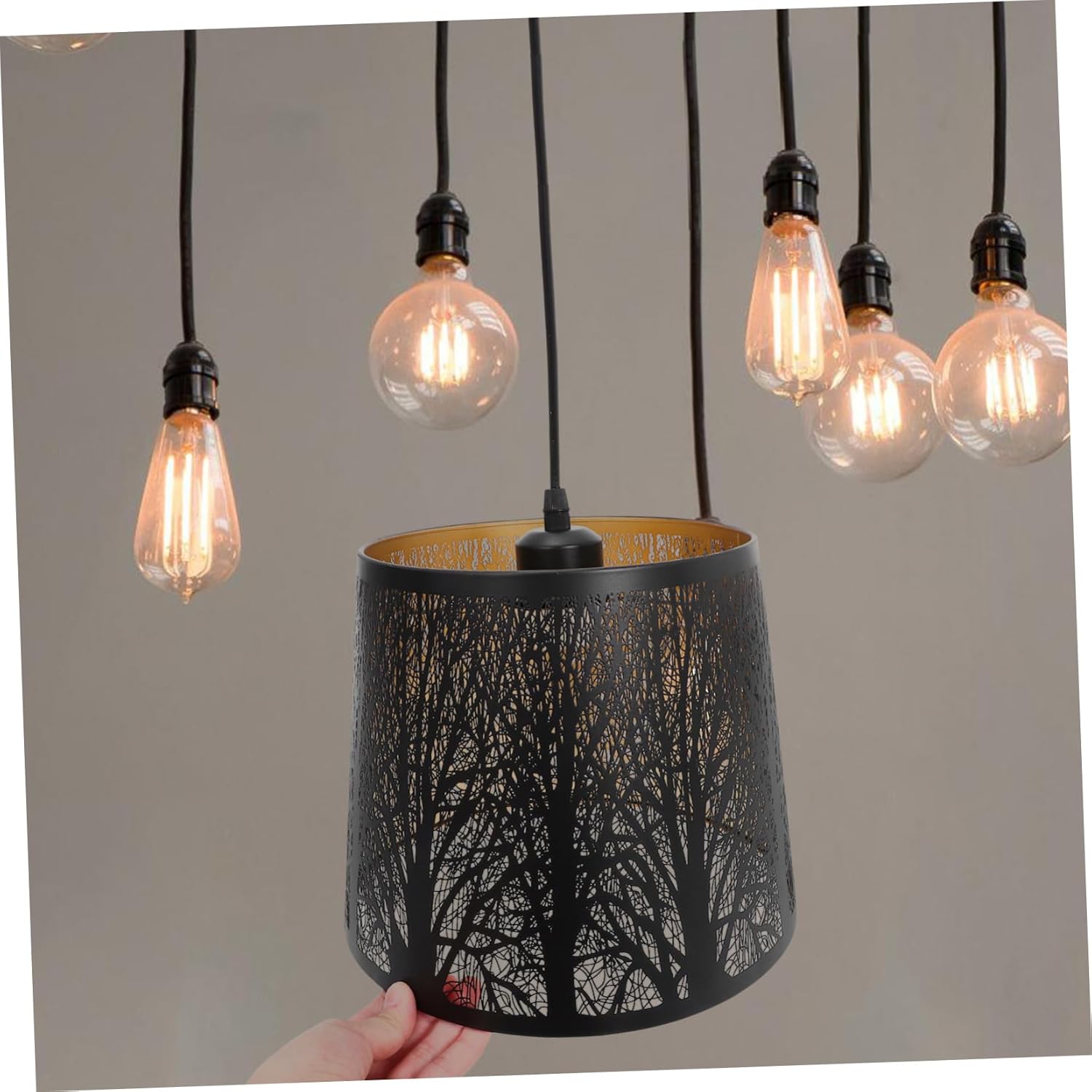 LIFKOME 1Set Modern Ceiling Lampshade Rustic Iron Pendant Light Cover for Hanging and Wall Fixtures Easy to Install Minimalist Design for Contemporary Home Decor and