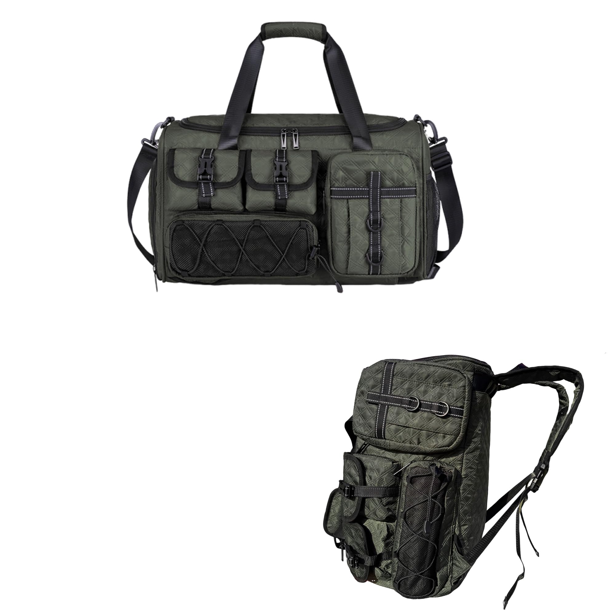 4 in1Sports Borsone da palestra impermeabile con scomparto per scarpe; borsa per oggetti personali con tasca bagnata; borsa spessa per la notte e borsa da weekender, borsa da palestra per donne e